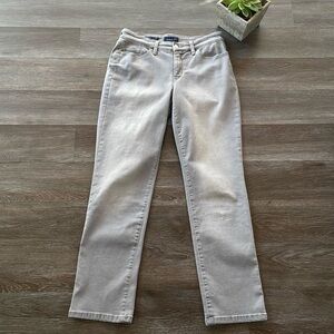Charter Club Jeans Women’s Size 4P Lexington Straight Light Gray Denim